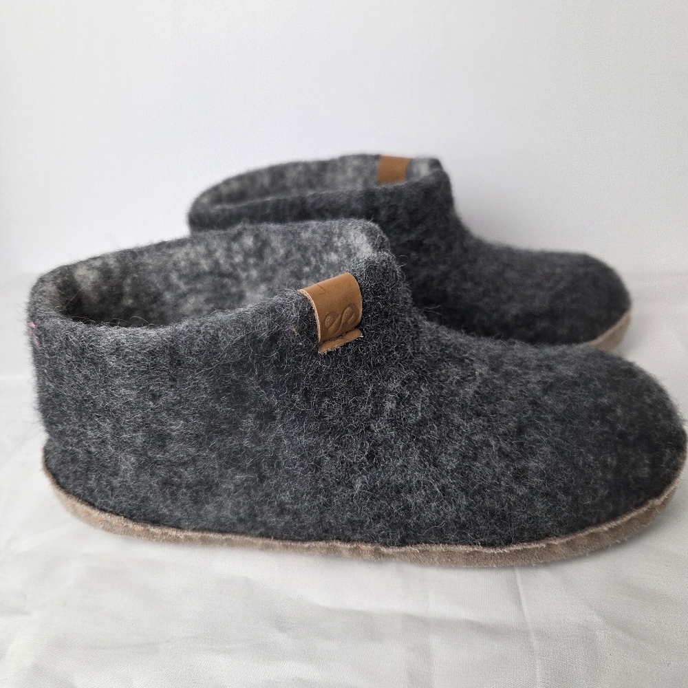 Felted Wool Slippers | Suede Sole | Cozy Scandinavian Style | Women’s 6–6.5